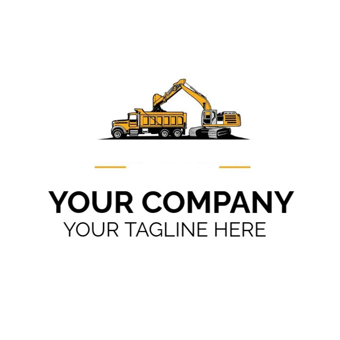 Premium Vector | Excavator and 徽标 template